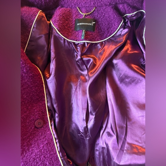 BCBGMaxAzria Boucle Purple and Gold Coat - Picture 7 of 10